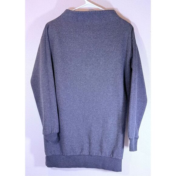 Gymshark Mock Neck Gray Tunic Women's Sweatshirt Small - Picture 4 of 9